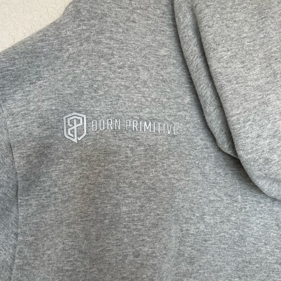 Born Primitive Zip-Up Hoodie Unisex (Gray) - Picture 4 of 7
